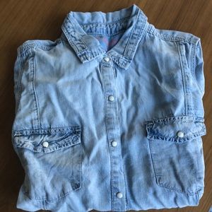 Blank NYC Girls denim blouse size XL